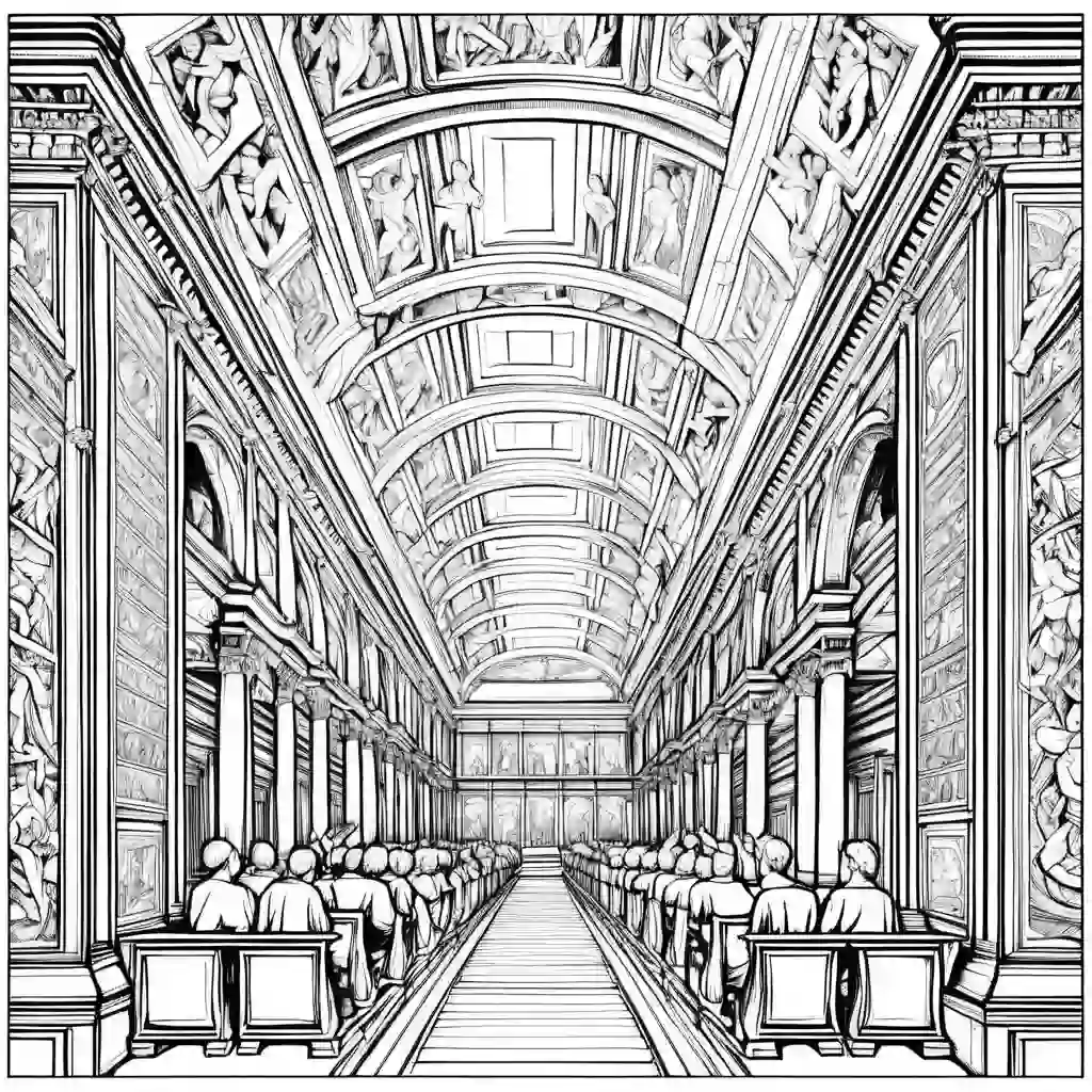 The Sistine Chapel coloring pages